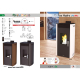 BRONPI - TermoEstufa de Pellets Color Moka Modelo NOA-H-MO de 16 kW