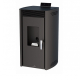 BRONPI - TermoEstufa de Pellets Color Negro Modelo NOA-H-NE de 16 kW