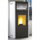 BRONPI - Estufa de Pellets con Horno Color Marfil Modelo NOA-HORNO-MF de 12 kW