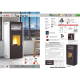 BRONPI - Estufa de Pellets con Horno Color Negro Modelo NOA-HORNO-NE de 12 kW