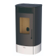 BRONPI - Estufa de Pellets Color Marfil con Wifi Incluido De Serie Modelo TREBOL-MF de 9 kW
