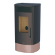 BRONPI - Estufa de Pellets Color Nude con Wifi Incluido De Serie Modelo TREBOL-NU de 9 kW