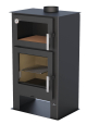 BRONPI - Estufa de Leña Frontal con Horno Modelo GIJON-H de 9 kW