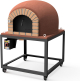 Horno de Leña Exterior de Obra Modelo STROMBOLI (Burdeos - 80 x 80 x 152 cm) – Aislado con Corcho y 3 Mantas Cerámicas - REF: M00115