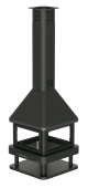 BRONPI - Chimenea de Leña Metálica 4 Caras Modelo HUELVA 16 kW