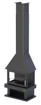 BRONPI - Chimenea de Leña Metálica Frontal Modelo HUESCA 10 kW