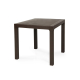 Mesa TROPICAL polipropileno efecto ratán marrón chocolate 80 x 80 x 75 cm