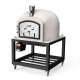 Horno de Leña Exterior de Obra Modelo KITAWAY (Blanco - 120 x 120 x 170 cm) – Aislado con Corcho y 3 Mantas Cerámicas - REF: T00053 - TUOZI 