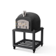 TUOZI - Horno de Leña Exterior de Obra Modelo KITAWAY (Negro - 100 x 100 x 170 cm) – Aislado con Corcho y 3 Mantas Cerámicas - REF: 4089