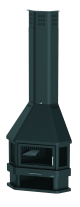 BRONPI - Chimenea de Leña Metálica de Brincón Modelo LORCA-R de 14 kW
