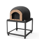 MOVELAR - Horno de Leña Exterior de Obra Modelo STROMBOLI (Negro - 80 x 80 x 152 cm) – Aislado con Corcho y 3 Mantas Cerámicas - REF: M00107