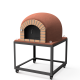 MOVELAR - Horno de Leña Exterior de Obra Modelo STROMBOLI (Burdeos - 100 x 100 x 157 cm) – Aislado con Corcho y 3 Mantas Cerámicas - REF: M00109