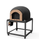 MOVELAR - Horno de Leña Exterior de Obra Modelo STROMBOLI (Negro - 100 x 100 x 157 cm) – Aislado con Corcho y 3 Mantas Cerámicas - REF: M00119