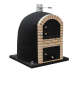 MOVELAR - Horno de Leña Exterior de Obra Modelo CALDERA BANDAMA (Negro - 130 x 130 x 145 cm) – Aislado con Corcho y 3 Mantas Cerámicas - REF: M00232