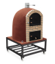 MOVELAR - Horno de Leña Exterior de Obra Modelo CALDERA BANDAMA (Burdeos - 90 x 90 x 176 cm) – Aislado con Corcho y 3 Mantas Cerámicas - REF: M00681