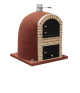 MOVELAR - Horno de Leña Exterior de Obra Modelo CALDERA BANDAMA (Burdeos - 130 x 130 x 145 cm) – Aislado con Corcho y 3 Mantas Cerámicas - REF: M00235
