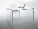 Mesa de Oficina CONCORD NEW cristal curvado transparente 150 x 80 x 75 cm