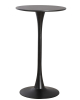 Mesa TUL Alta de 60 cm en Metal Negro con Tapa Lacada Negra