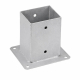 Soporte MADERLAND para poste de madera 12 x 12 cm en acero galvanizado con pletina de anclaje