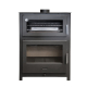 FOGOSUR - Estufa de Leña con Horno Nadia de 13,4 kW en Acero con Visión Panorámica Cámara de Vermiculita y Horno Refractario – Incluye Bandeja y Parrilla