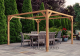 Pérgola de madera TARRAGONA 255x255 cm autoportante de madera laminada