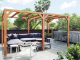 Pérgola de madera FUENGIROLA 6x4 m autoportante de madera laminada
