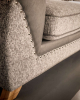 Set de sofás de diseño modelo CAMBRIDGE 3 + 2 plazas tejido combinado gris con gris claro 86 x 210 x 74 cm