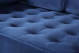 Sofá de diseño modelo ARLES 3 plazas tejido velvet azul 80 x 205 x 80 cm