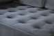 Sofá de diseño modelo ARLES 3 plazas tejido velvet gris 80 x 205 x 80 cm