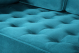 Sofá de diseño modelo ARLES 3 plazas tejido velvet turquesa 80 x 205 x 80 cm