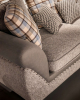 Sofá de diseño modelo CAMBRIDGE 2 plazas tejido combinado gris con gris claro 86 x 187 x 74 cm