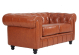 Sofá de diseño modelo CHESTER NEW 2 plazas tapizado en similpiel cuero vintage 86 x 157 x 69 cm
