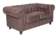 Sofá de diseño modelo CHESTER NEW 2 plazas tapizado en similpiel vintage 86 x 157 x 69 cm