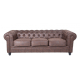 Sofá de diseño modelo CHESTER NEW 3 plazas tapizado en similpiel vintage 80 x 205 x 68 cm