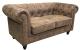 Sofá de diseño modelo CHESTER PREMIUM 2 plazas tapizado en similpiel vintage 77 x 150 x 70 cm