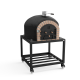 MOVELAR - Horno de Leña Exterior de Obra Modelo VESUVIUS (Negro - 120 x 120 x 165 cm) – Aislado con Corcho y 3 Mantas Cerámicas - REF: M00417